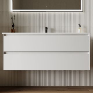 Подвесная тумба под раковину Sancos Cento CN120-1W 120см белый глянец